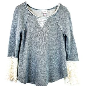 Knox Rose Lace Trim Sweatshirt Size S
